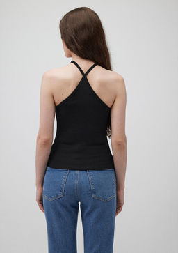 Capraz Yaka Siyah Top - Mavi фото 4