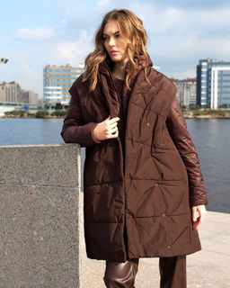 Пальто женское арт. 311W, шоколад