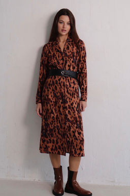 Платье-рубашка с английским воротником принт - Martichelli фото 257