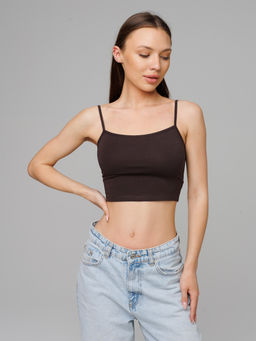 Женский топ на бретелях Lingeamo темно-коричневый ЛТ-05 (69)