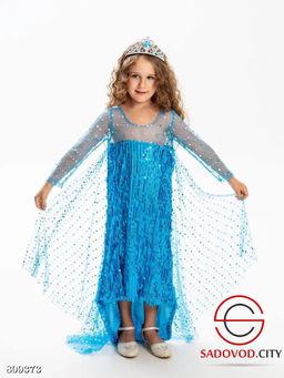 Костюм Эльза включает платье, мантия и корону.