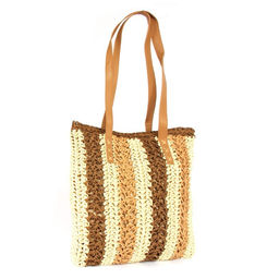 Сумка пляжная текстиль SNX-037, 1отд, беж/коричн 265628