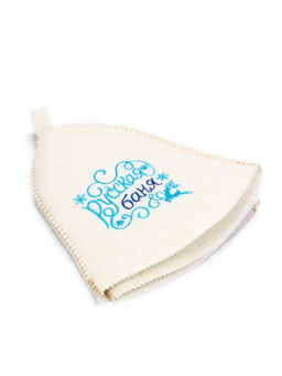 Шапка для бани и сауны Русская баня, полушерсть