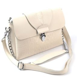 Женская кожаная сумка J005-220 Беж - Sergio valentini фото 2