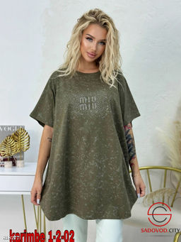 Футболка женская со стразами