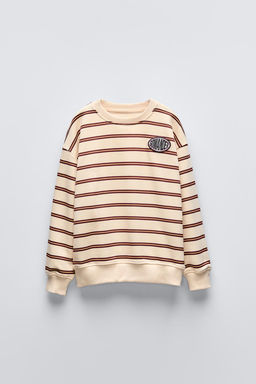 STRIPED SWEATSHIRT WITH PATCH - Zara фото 2