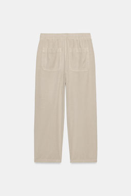 PANTAL?N CINTURA EL?STICA / Beige