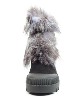 04-M20-5046 Ботинки зимние женские (натуральная замша, натуральный мех) - Фабричный китай фото 10