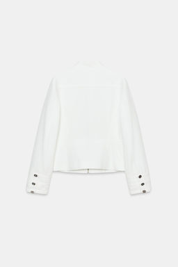 BLAZER CUELLO SUBIDO BOTONES / Blanco roto - Zara фото 9