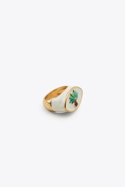 PACK OF 3 PALM TREE FLOWER RINGS - Zara фото 2