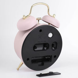 Будильник «Пеннант», дискретный ход, d=9 см, 17×11 см, от батарейки АА, розовый