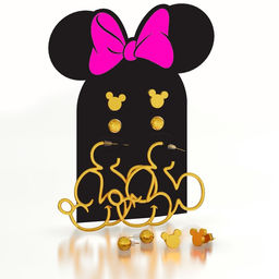 Серьги, набор украшений Минни Маус, золотой - Disney фото 7