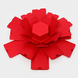 Коробка - сюрприз раскладушка, красная, с лентой и двойным скотчем для сборки, 19×13 см