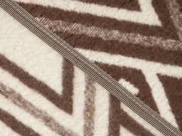 Одеяло байковое в канте 140*205 жаккард "Зигзаг" цв. коричневый (Россия)
