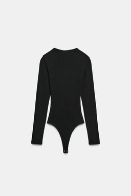 RIBBED LONG SLEEVE BODYSUIT - Zara фото 4