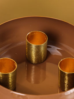 Подсвечник на 3 свечи на магнитах «Бисквит», 13×13×4 см