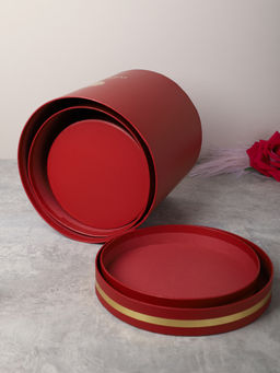 Коробка подарочная 3 штуки бордовый / M0532-1B /уп 18/ 20/18/15см - Галеонтрейд фото 5