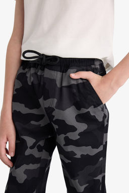 Jogger Fit Kamuflaj Desenli Gabardin Pantolon Erkek _ocuk - Defacto фото 6