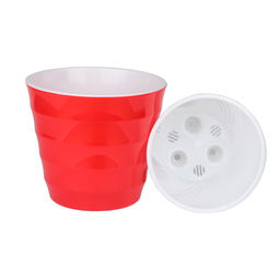 Горшок для цветов п/эт. с вкладкой "Лаура" 2,3л (красный) (d 17см, h 15см)