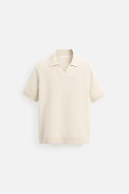 TEXTURED KNIT POLO SHIRT - Zara фото 8