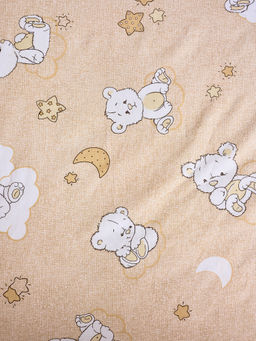 Постельное белье детское поплин с простыней на резинке - Медвежата Детский