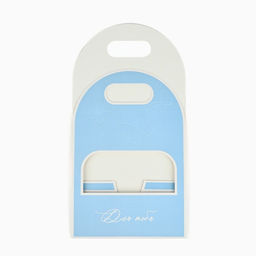 Цена за 5 шт. Переноска для цветов с вырезными бабочками «Для тебя!», голубая 20×30×8 см