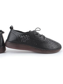 03-5005-1 BLACK Полуботинки женские летние (натуральная кожа)