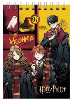 Блокнот А5 "Гарри Поттер-2", 60л, клетка, картон 200 гр/м2, (141*201 мм)