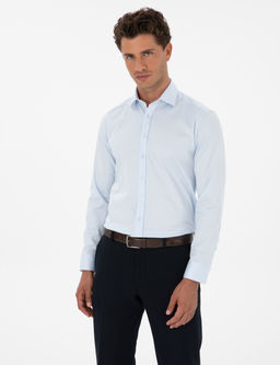 A__k Mavi Likral_ Kolay _t_lenebilir Slim Fit Basic G_mlek