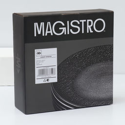 Тарелки Magistro Lofty, d=26.7 см, набор 6 шт., фарфор, чёрные  фото 7