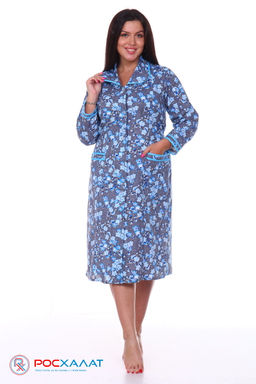 Женский бязевый халат на пуговицах  1-12 (1)