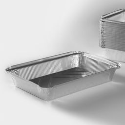 Цена за 100 шт. Форма для выпечки и запекания Доляна, 2.1 л, 31.521.56 см, фольга, серебристая  фото 3