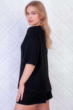 Арт. 9134 Пижама с шортами 42-50 (5 шт) Цвет:верх-индиго, низ-индиго - Калинка фото 2
