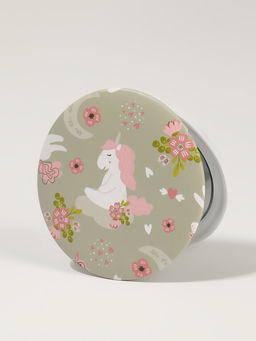 Зеркало складное «Спокойствие», d=7.3 см, с увеличением, оливковое