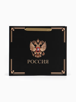 Пакет подарочный, упаковка, «Россия в душе моей», 30×25.5×9 см