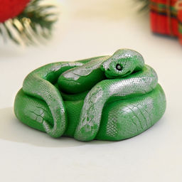 Фигурное мыло Змейка Сердечко зеленое, 85г - Мыльные штучки фото 3