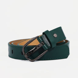 Ремень женский, ширина 2,8 см, винт, пряжка металл, цвет зелёный