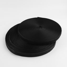 Липучка, 20 мм × 25 ± 1 м, цвет чёрный