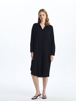 Dokulu Kad?n G?mlek Elbise