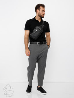 Рюкзак мужской кожаный 1101H black Heanbag - S-style фото 7