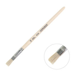 Цена за 5 шт. Кисть Коза плоская №10 (ширина обоймы 10 мм; длина волоса 18 мм), деревянная ручка, Calligrata
