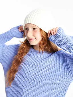 Bisiklet Yaka Uzun Kollu K?z ?ocuk Triko Kazak - Waikiki фото 3