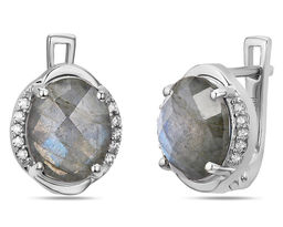 Серьги, лабрадорит, Лилиан