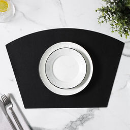 Цена за 12 шт. Салфетка сервировочная на стол «Тэм», 30×44 см, чёрная