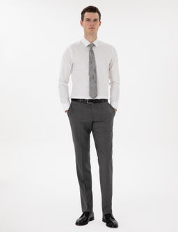 Beyaz Slim Fit Uzun Kollu Basic G_mlek