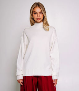 Джемпер #КТ9196, белый