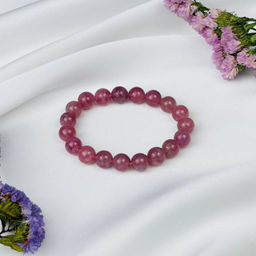 Браслет из мадагаскарского Розового кварца 17 см