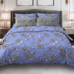 Пододеяльник на пуговицах 2-х спальный Цветы сакуры лавандовый 175х215см, бязь Комфорт 121г/м2, хлопок 100%, упаковка Классическая ПВХ 28х41см, Домашняя мода (Россия)  фото 3