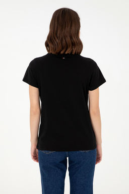 Женская черная базовая футболка Неожиданная скидка в корзине - U.s. polo assn фото 12