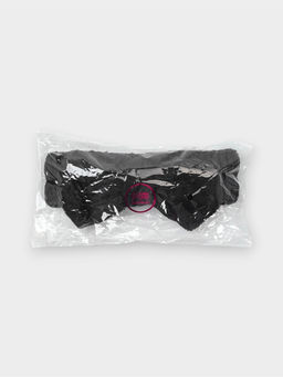 Повязка для умывания Доляна «Бантик», микрофибра, чёрная